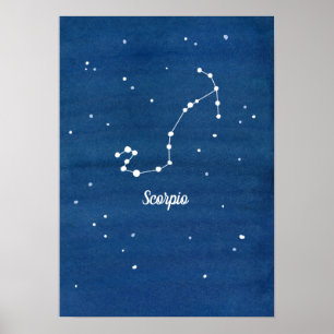 Poster Constelação Scorpio Night Sky
