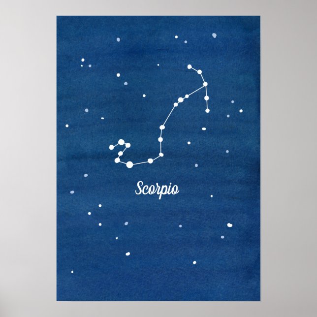 Poster Constelação Scorpio Night Sky (Frente)