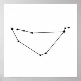 Poster Constelação Zodiac de Capricórnio Moderno Mínimo