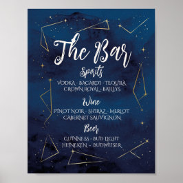 Poster Constelações de Sinal de Estrela de Casamento do B