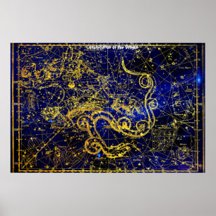 Poster Constellation of the Dragon