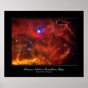 Poster Constelle Puppis Nebula, imagem do espaço Hubble