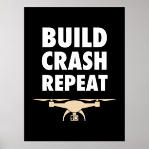 Poster Construa Derrube Repita Drone