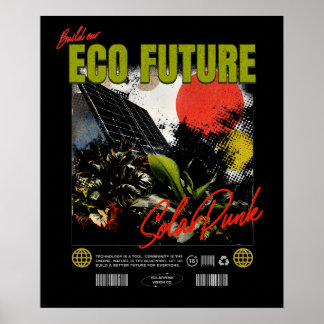 Poster Construa nosso futuro econômico - Solarpunk Zine P