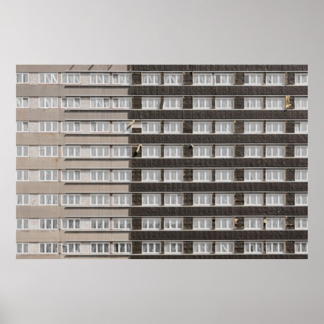 Poster Construção comercial marrom (Frente)