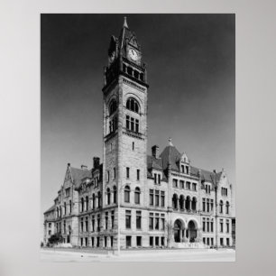 Pôster Construção da câmara municipal do Romanesque