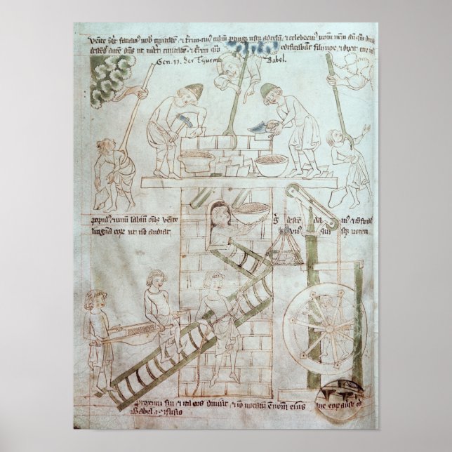 Pôster Construção da Torre de Babel (Frente)