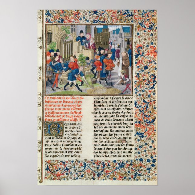 Pôster Construção das fundações do mosteiro (Frente)