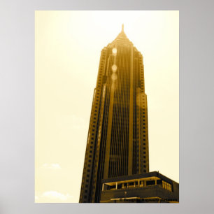 Pôster Construção de Banco Americano, Atlanta, Geórgia