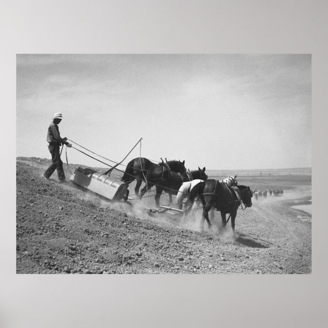 Pôster Construção de barragens: 1936 (Frente)