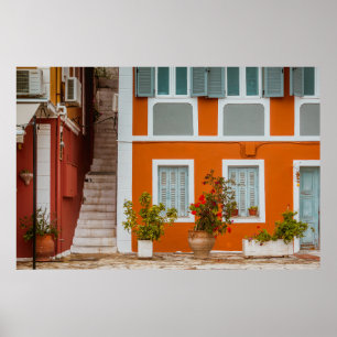 POSTER CONSTRUÇÃO DE CONCRETOS DE LARANJA BRANCA E CINZA