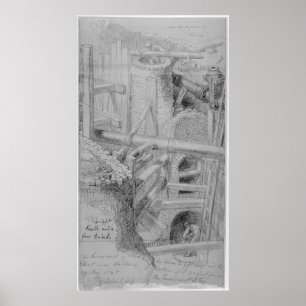 Poster Construção de esgoto em Bloomsbury, Londres, 1845