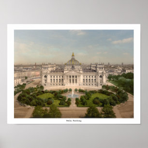 Pôster Construção de Reichstag, Berlim Alemanha