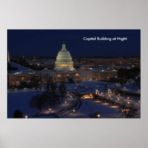 Pôster Construção do Capitólio dos Estados Unidos na