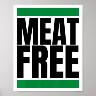 Poster Construção muscular vegana sem carne Vegana Straig