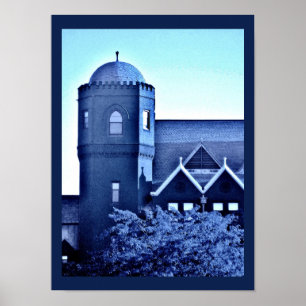 Poster Construções azuis do terreno