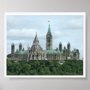 Pôster Construções do parlamento de Canadá
