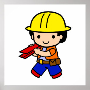 Pôster Construction Boy