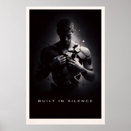 Poster Construído em Silêncio - Poder Silencioso Motivaci