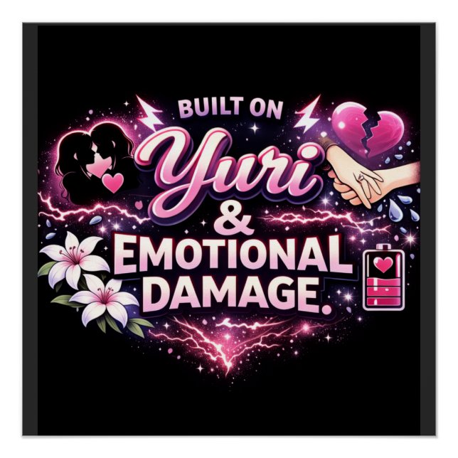 Pôster Construído em Yuri & Emotional Damage | Fã de Anim (Frente)