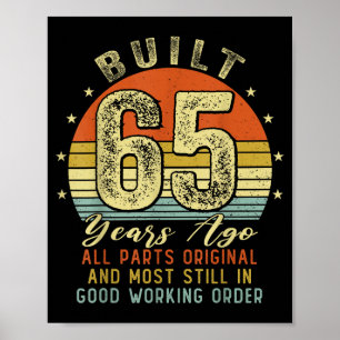 Poster Construído há 65 anos atrás Piada aniversário de 6