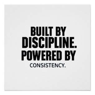 Pôster Construído pela Camiseta de Disciplina Fitness – M