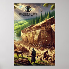 Poster Construindo o papel de arca de Noah