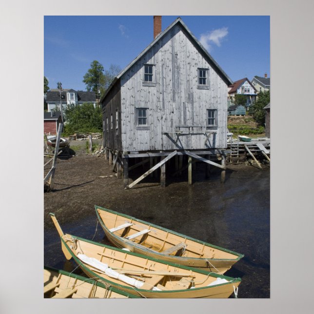 Pôster construtor de dories, Lunenburg, Nova Escócia, Can (Frente)