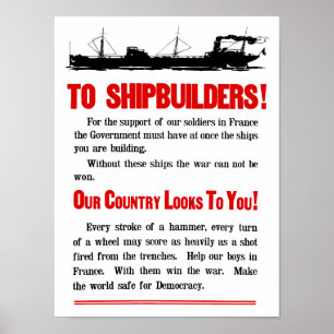 Poster Construtores Navais Que Nosso País Te Aguarda — WW