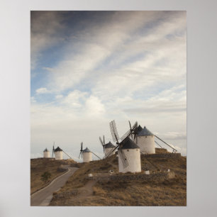 Pôster Consuegra, antigos moinhos de vento de La Mancha