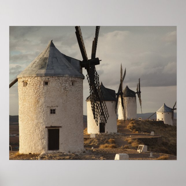 Poster Consuegra, antigos moinhos de vento de La Mancha (Frente)
