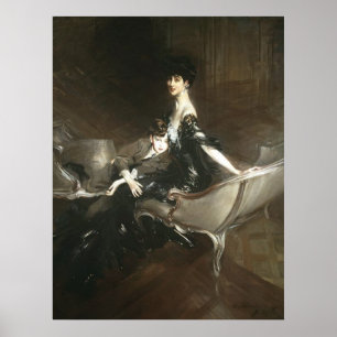Pôster Consuelo Vanderbilt e filho Ivor, Giovanni Boldini