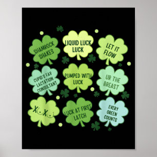 Poster Consultora de amamentação dia de st patrick