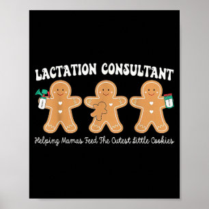 Poster Consultora de Lactação Gingerbread Natal Ibclc S