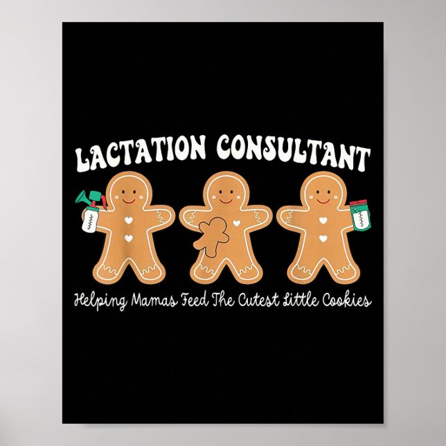 Poster Consultora de Lactação Gingerbread Natal Ibclc S (Frente)