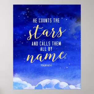 Poster Conta a arte da parede das estrelas