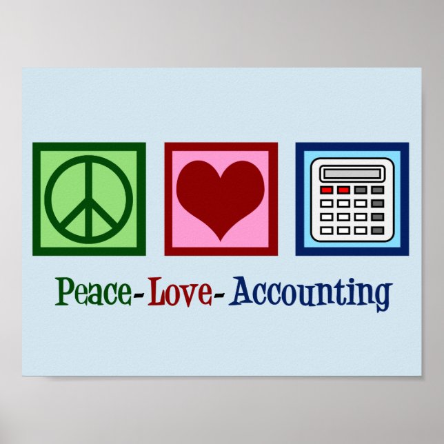 Pôster Contabilidade Paz Amor (Frente)