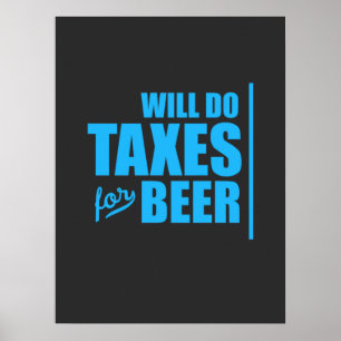Poster Contabilista Fará Impostos Para Cerveja