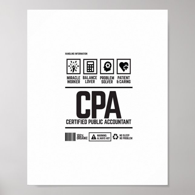 Poster contabilista público certificado-CPA (Frente)