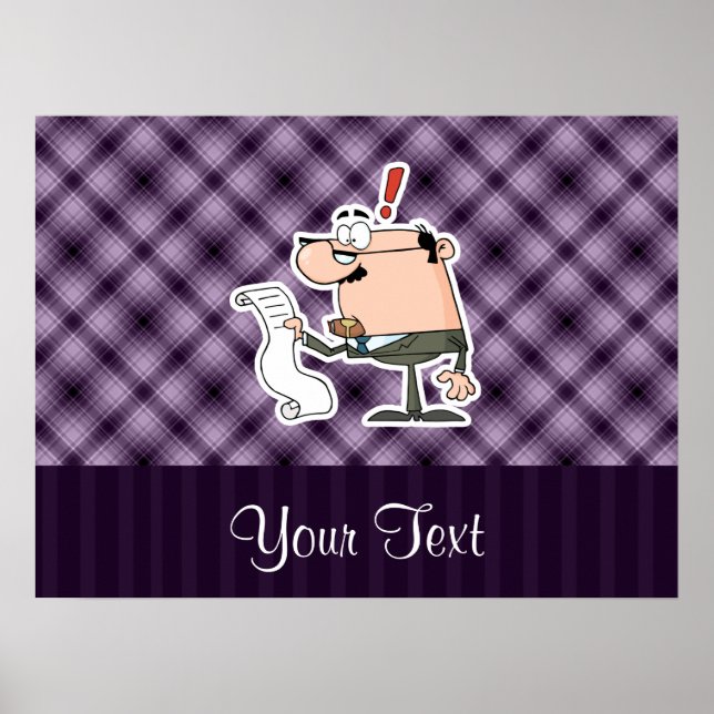 Pôster Contabilista Purple (Frente)