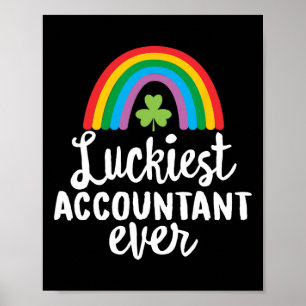Poster Contador Mais Sortudo Dia de São Patrício Shamrock