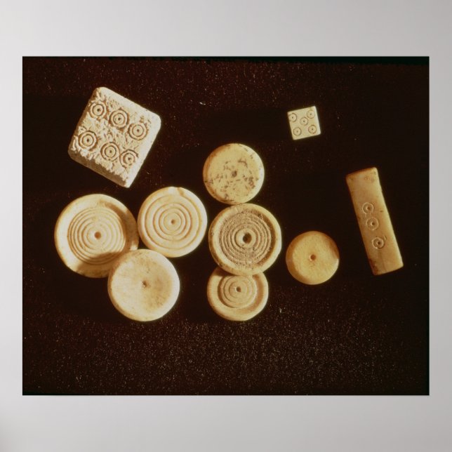 Pôster Contadores e dados, Gallo-Roman (Frente)