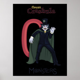 Poster Contagem Crashula em números vermelhos (séries d