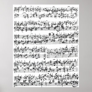 Pôster Contagem da música de Johann Sebastian Bach