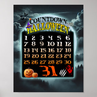 Poster Contagem para o Halloween