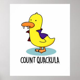 Poster Contagem Quackula Pun Cujo Pato Cortado