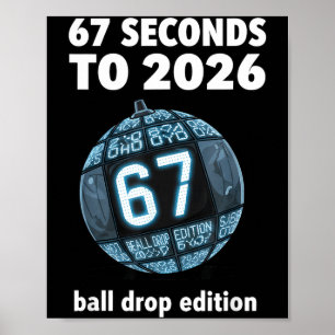 Poster Contagem Regressiva da Queda da Bola do Ano Novo E