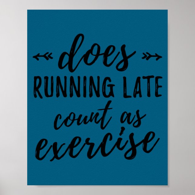 Poster Contar Correndo Atrás Conta Como Exercício Engraça (Frente)