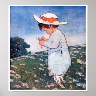 Poster Contar Fortuna da Flor, Jessie Willcox Smith
