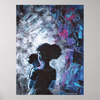 Poster Contemplação - Pintura acrílica